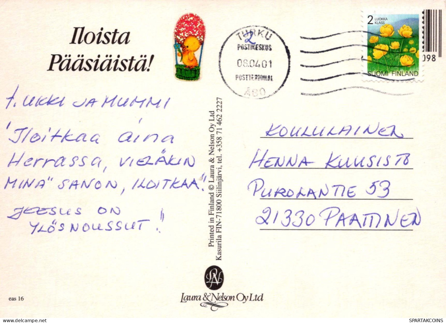 PASQUA BAMBINO Vintage Cartolina CPSM #PBO342.IT - Pâques