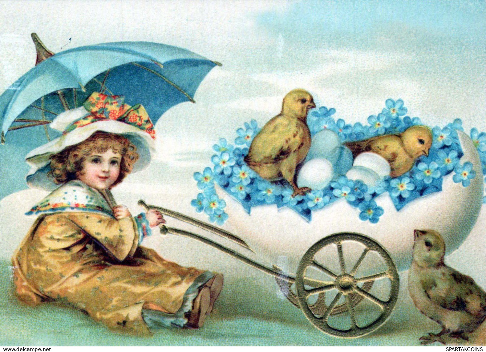 PASQUA BAMBINO Vintage Cartolina CPSM #PBO342.IT - Easter