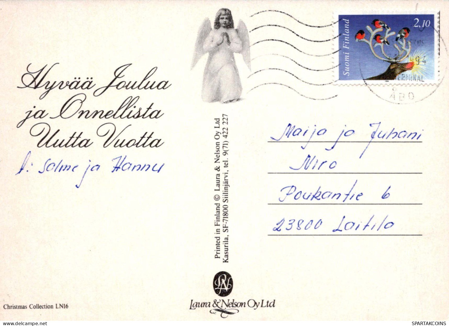 ANGELO Natale Vintage Cartolina CPSM #PBP345.IT - Engelen