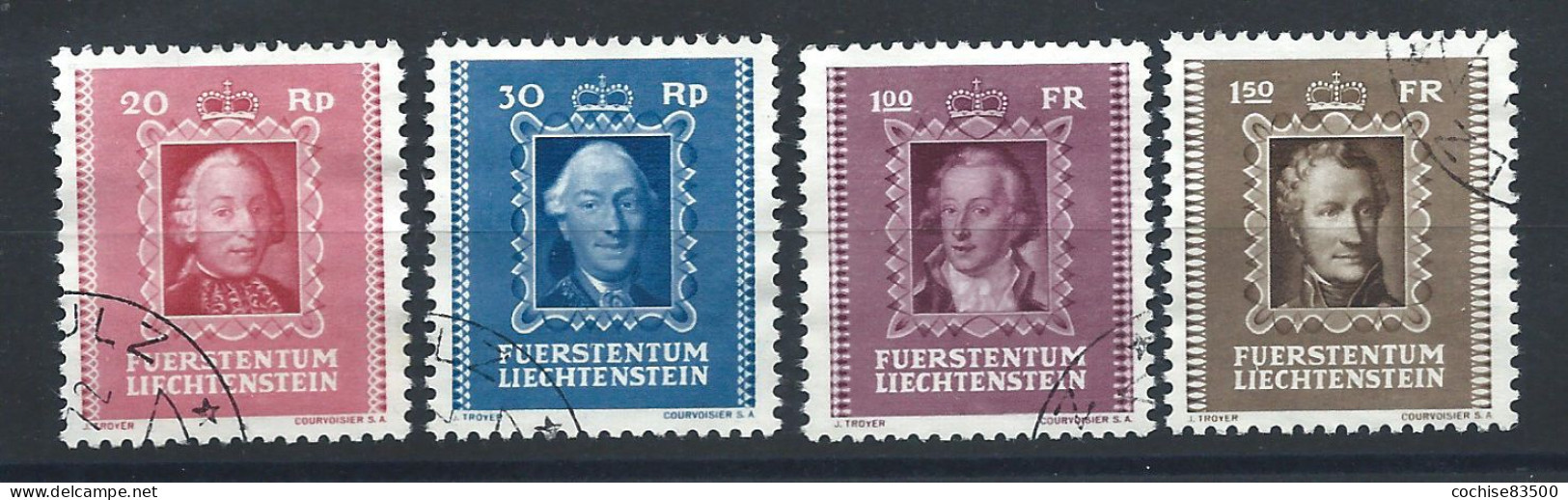 Liechtenstein N°182/85 Obl (FU) 1942 - Portraits De Princes - Gebruikt