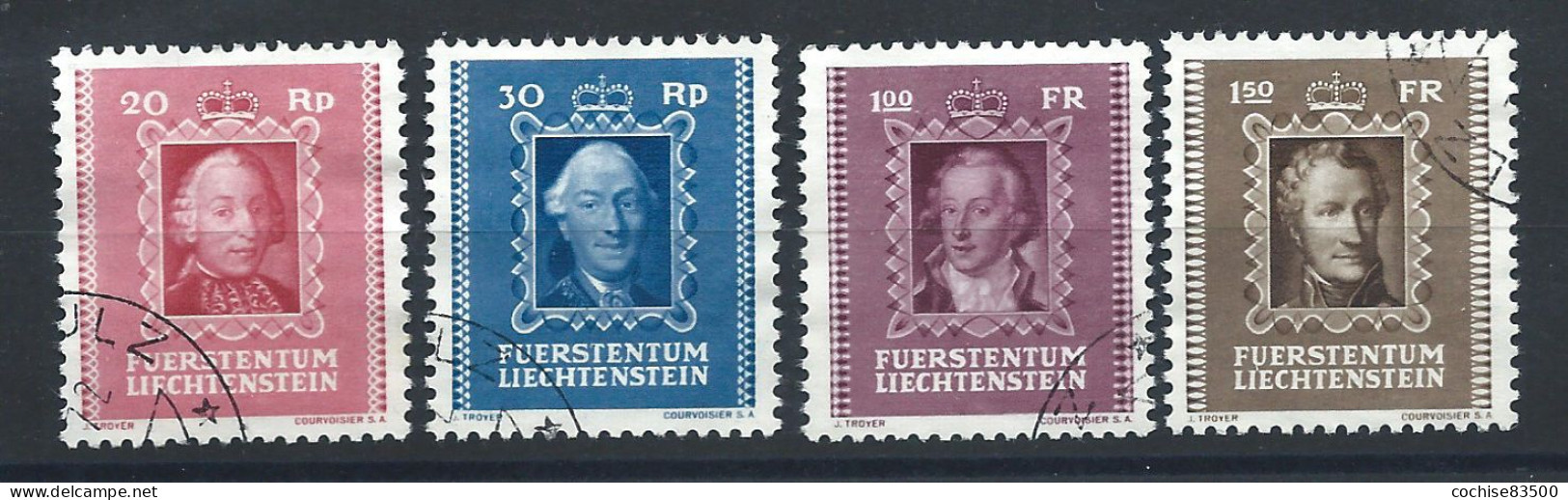 Liechtenstein N°182/85 Obl (FU) 1942 - Portraits De Princes - Usados