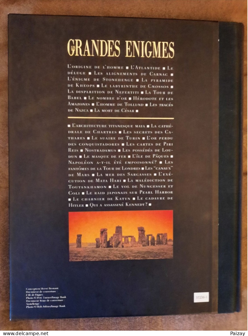 Grandes Enigmes Mémoires De L'humanité 1992 320 Pages Très Bon état 1kg500 - Geographie
