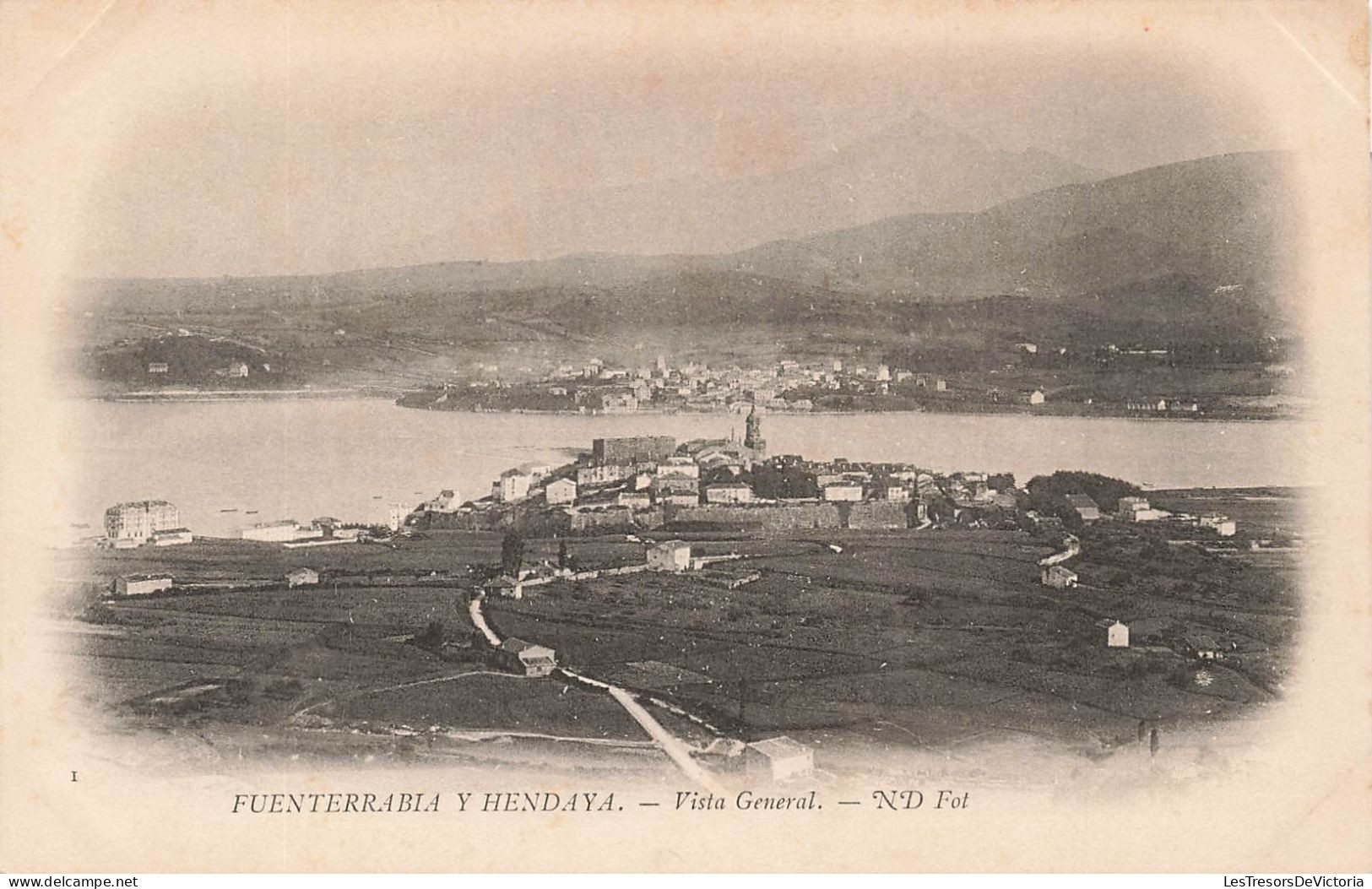 ESPAGNE - Fuenterrabia Y Hendaya - Vista General - N D Phot - Carte Postale Ancienne - Vari