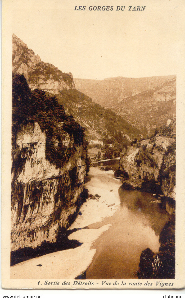 CPA - GORGES DU TARN - SORTIE DES DETROITS - VUE DE LA ROUTE DES VIGNES - Gorges Du Tarn