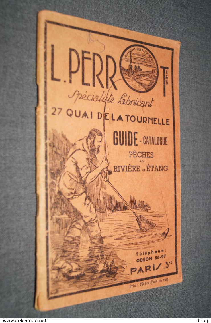 RARE Ancien Catalogue De Pêche 1955,L. Perrott,88 Pages,21,5 Cm./13,5 Cm. Très Bel état De Collection - Vissen