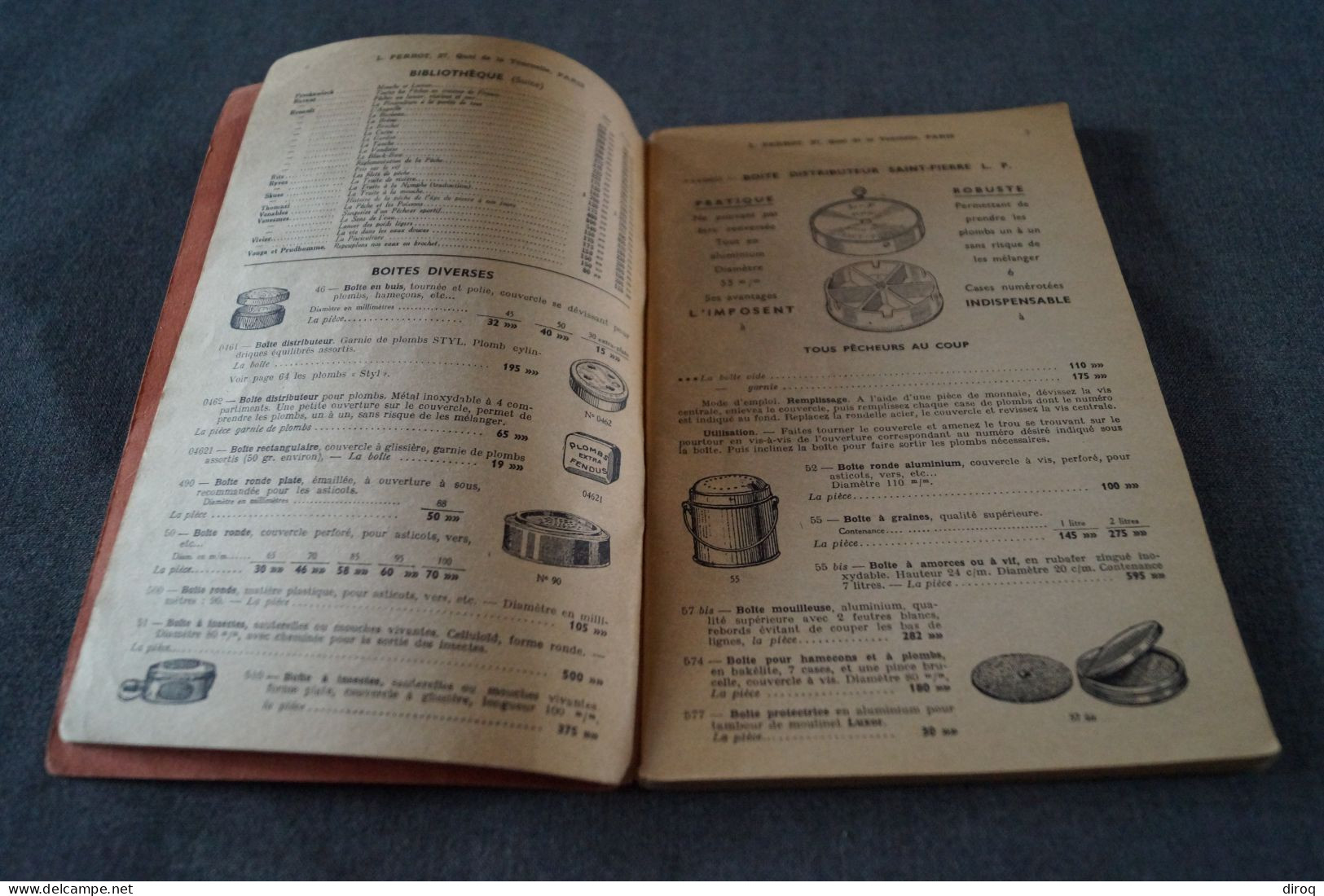 RARE Ancien Catalogue De Pêche 1955,L. Perrott,88 Pages,21,5 Cm./13,5 Cm. Très Bel état De Collection - Pesca