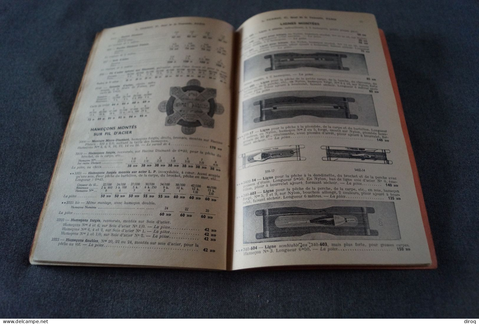 RARE ancien catalogue de pêche 1955,L. Perrott,88 pages,21,5 Cm./13,5 Cm. très bel état de collection