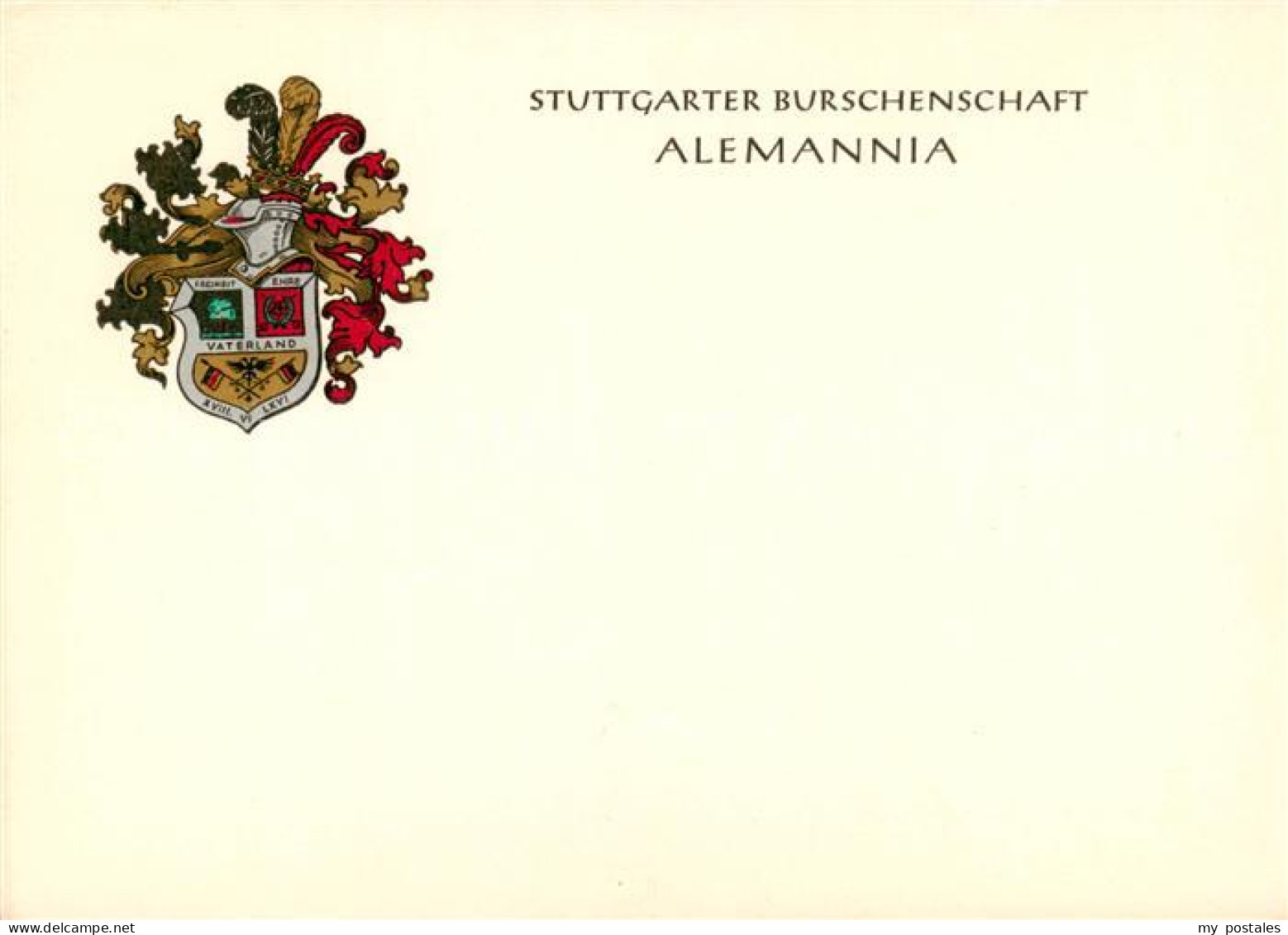 73854793 Stuttgart Burschenschaft Alemannia Wappen Stuttgart - Stuttgart