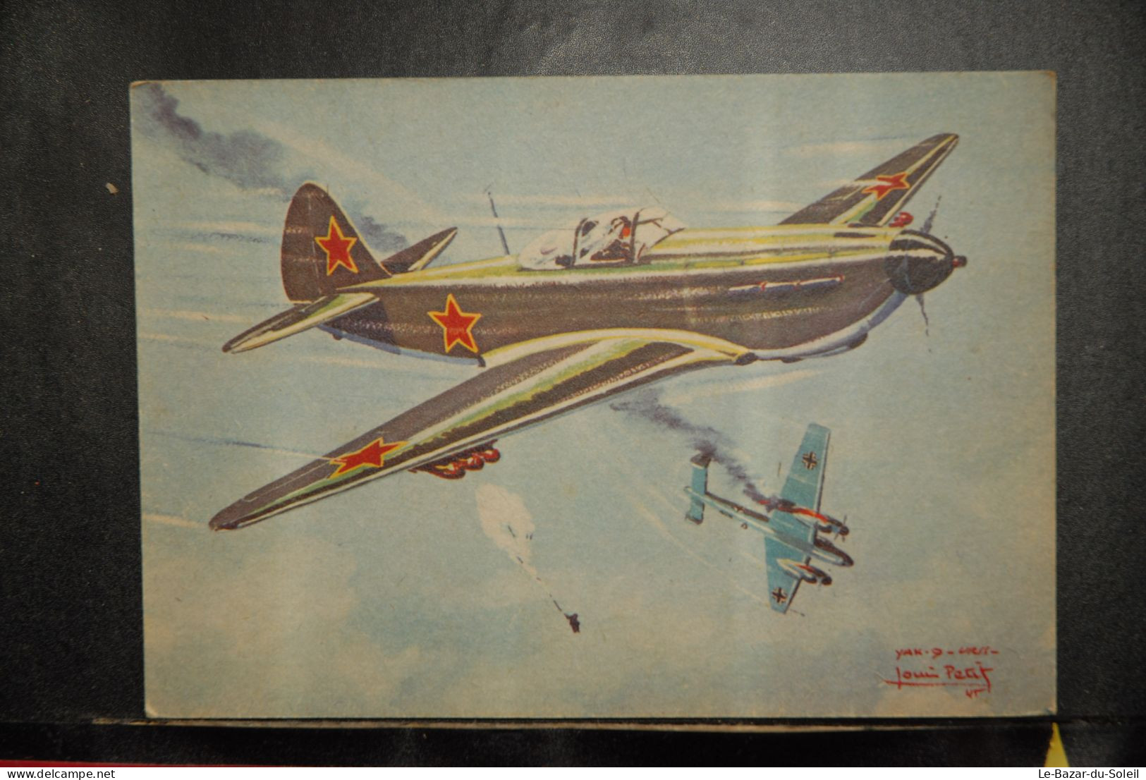CP,  ILLUSTRATEUR, Louis Petit, Avion, Aviation, YAK 9 U.R.S.S. MONOPLACE DE CHASSE,   Collection Des Avions Alliés - 1939-1945: II Guerra