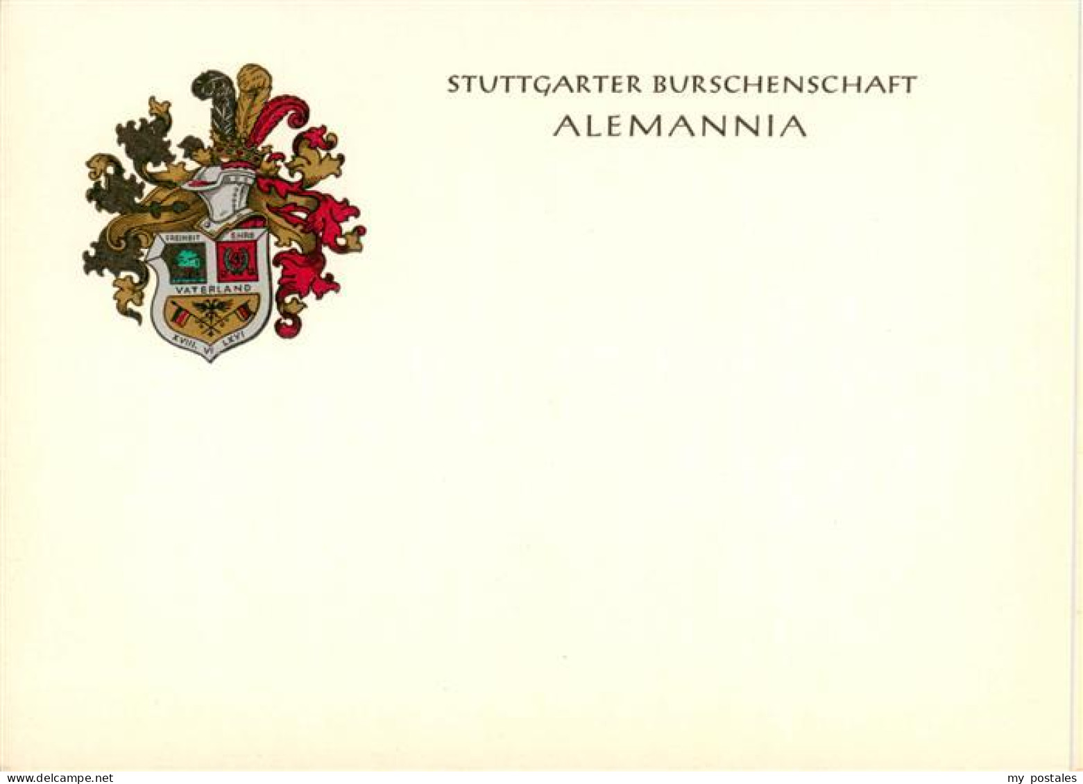 73854789 Stuttgart Stuttgarter Burschenschaft Alemannia Stuttgart - Stuttgart