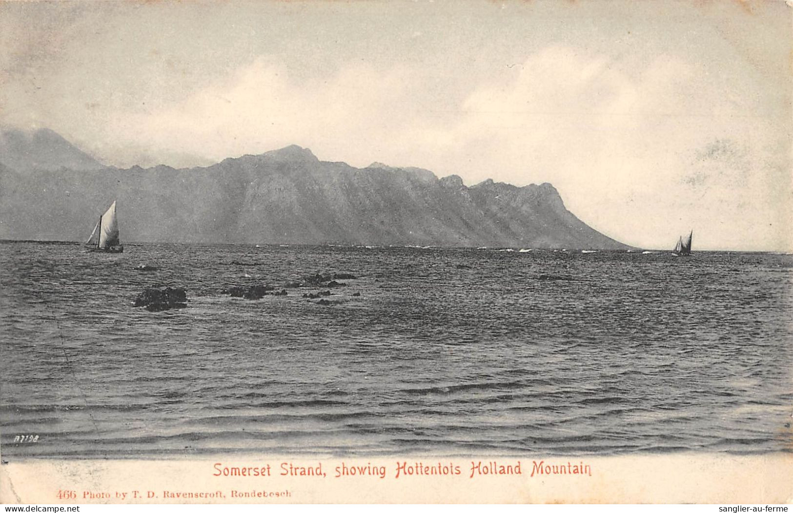 CPA / AFRIQUE DU SUD / SOMERSET STRAND / SHOWING HOTTENTOS / HOLLAND MOUNTAINS - Zuid-Afrika
