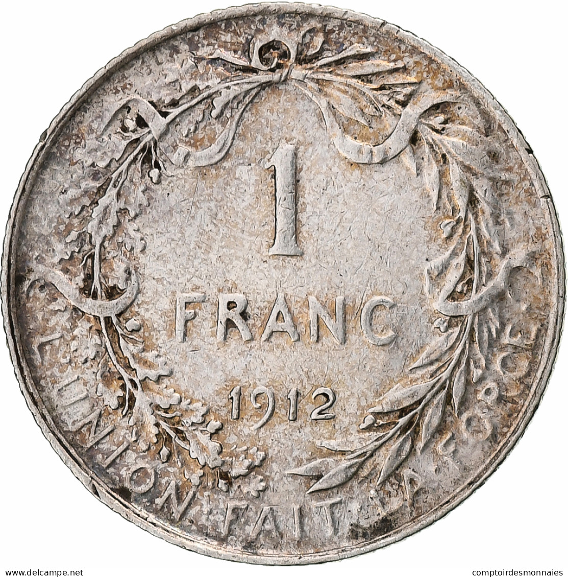 Belgique, Albert II, Franc, 1912, Bruxelles, Argent, TTB - 1 Frank