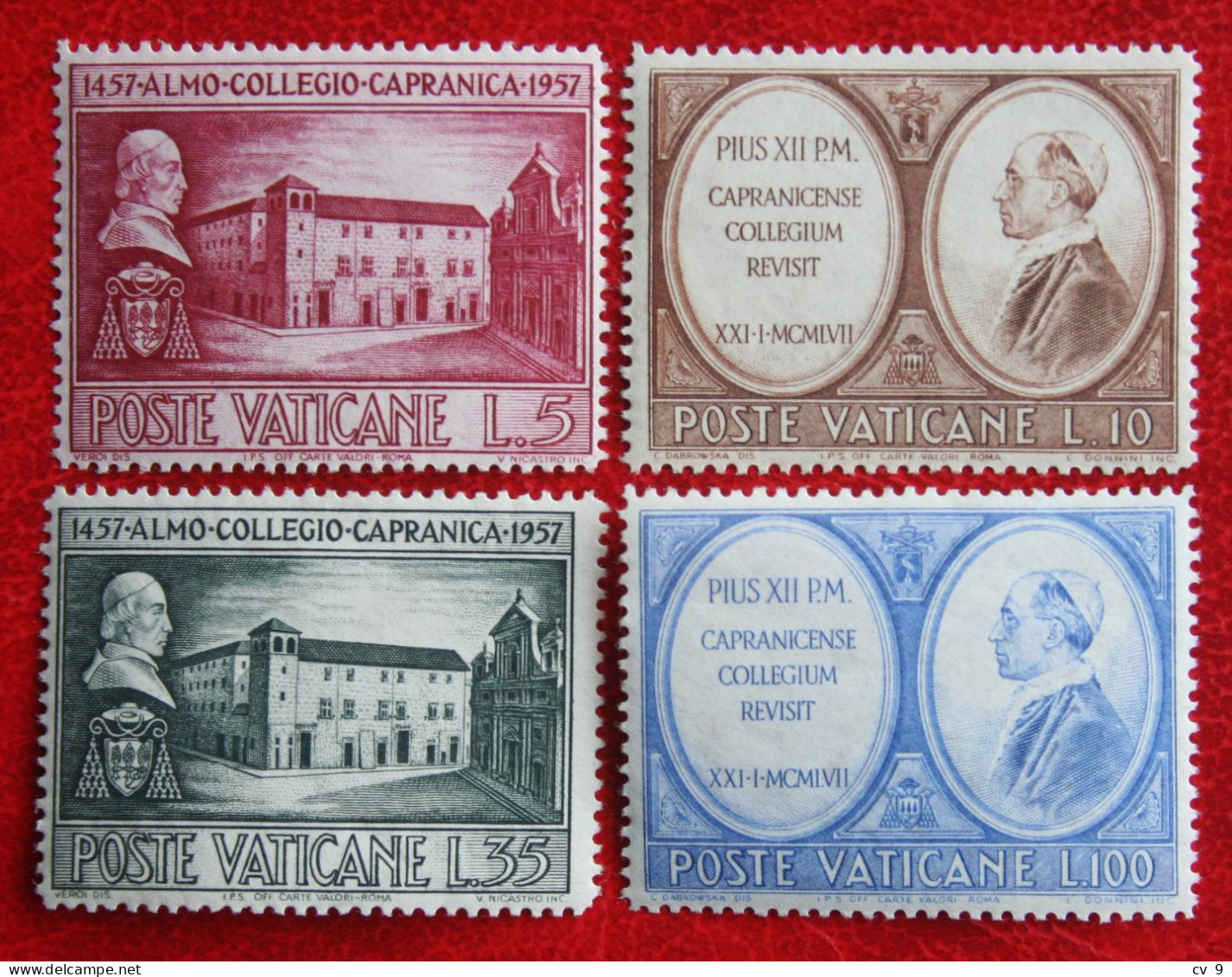 Capranica College 1957 Mi 270-273 Yv 241-244 Ongebruikt / MH * VATICANO VATICAN VATICAAN - Nuovi