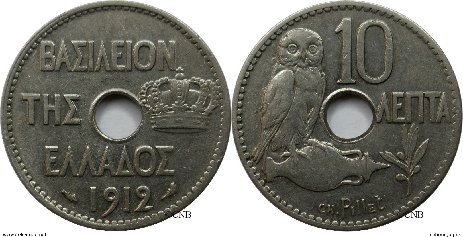 Grèce - Royaume - Georges Ier - 10 Lepta 1912 - TTB+/AU50 - Mon4998 - Griekenland