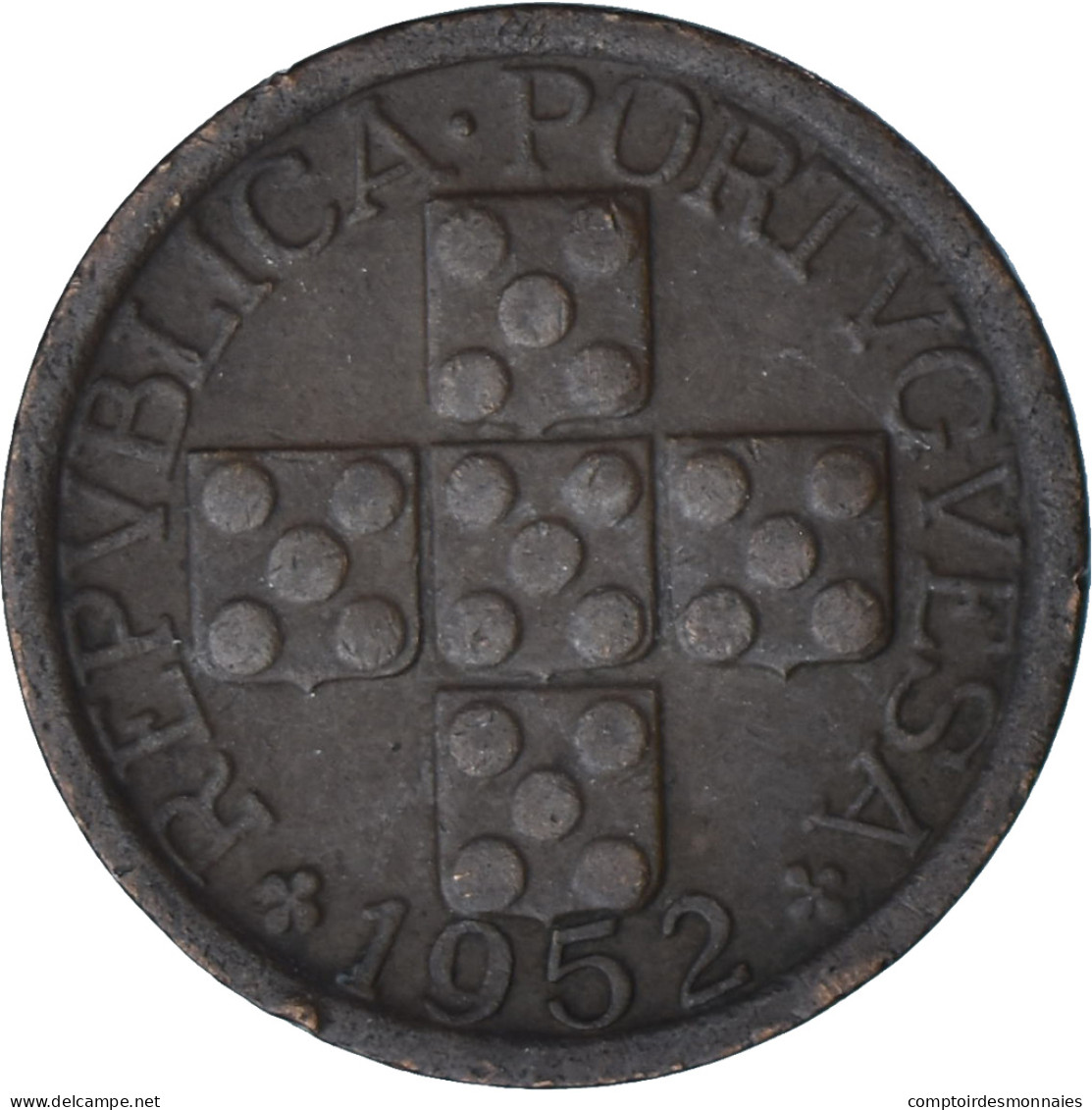 Portugal, 10 Centavos, 1952 - Portogallo