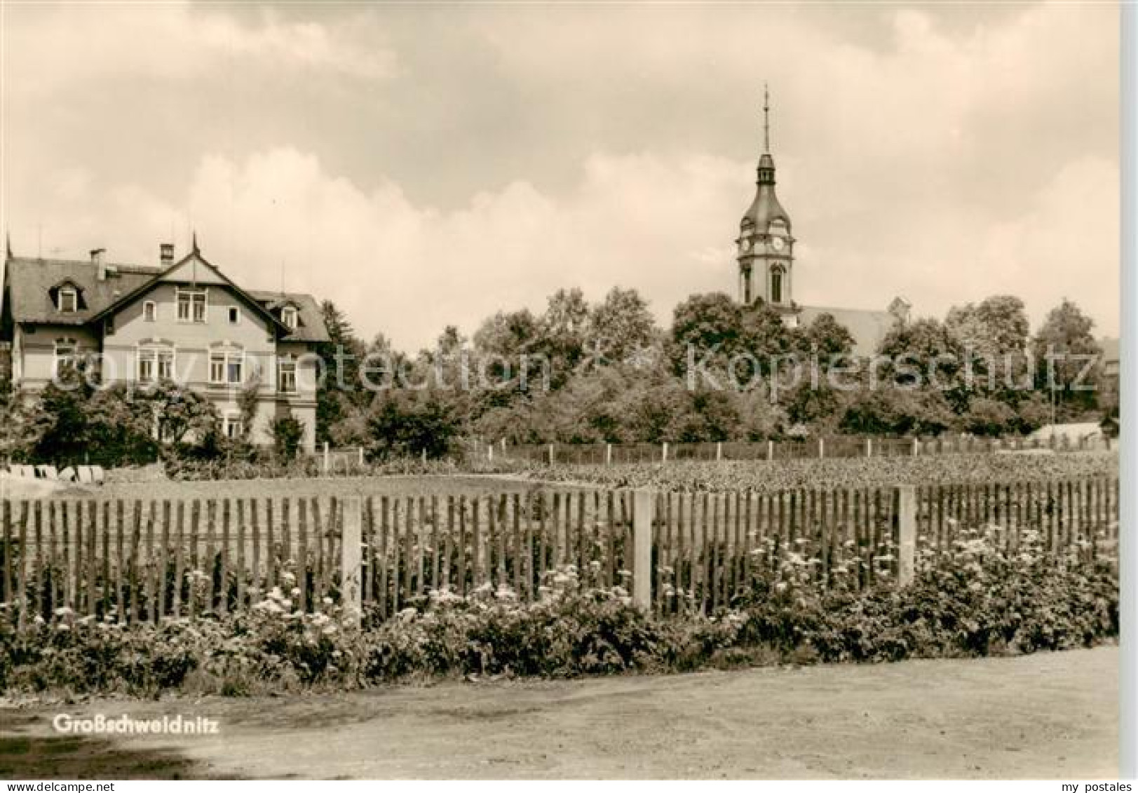 73854693 Grossschweidnitz Gross-Schweidnitz Loebau Ansicht Mit Kirche  - Grossschweidnitz