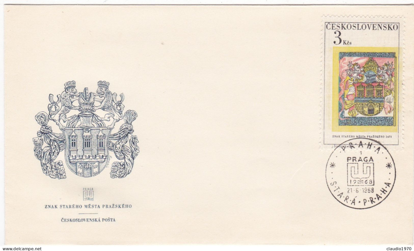 CECOSLOVACCHIA -  BUSTA FDC - 1968 - FDC