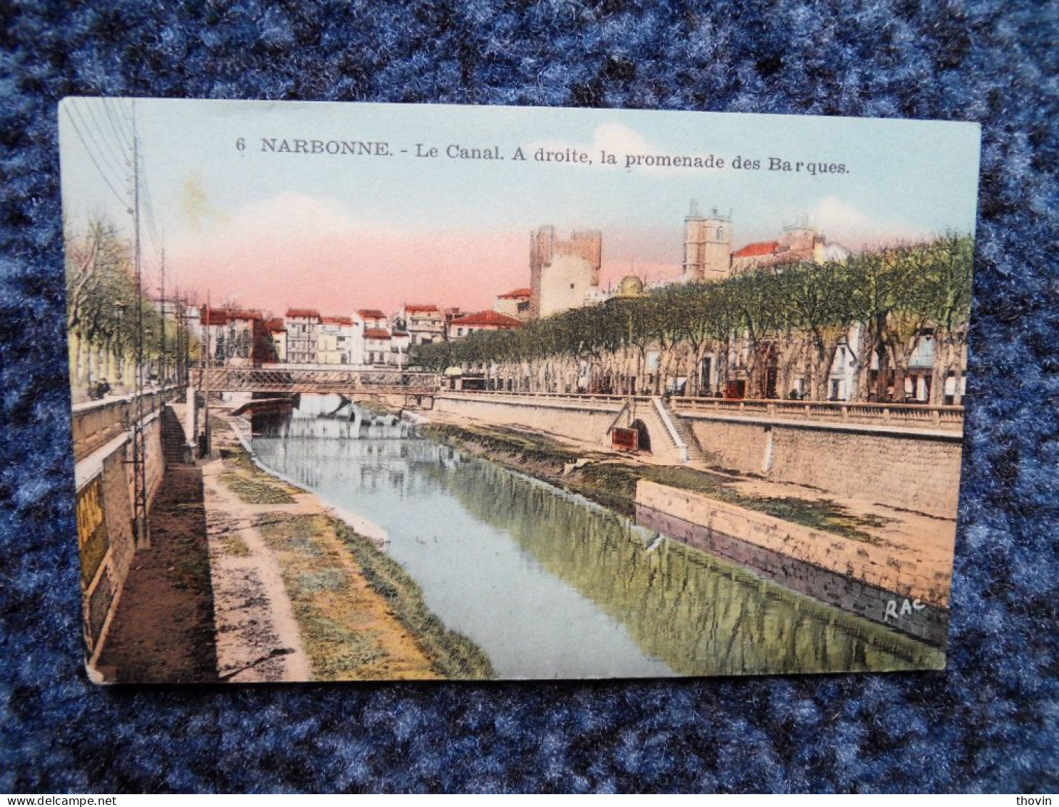 KB10/1190-Narbonne Le Canal Et Promenade Des Barques 1939 FM Franchise Militaire - Narbonne