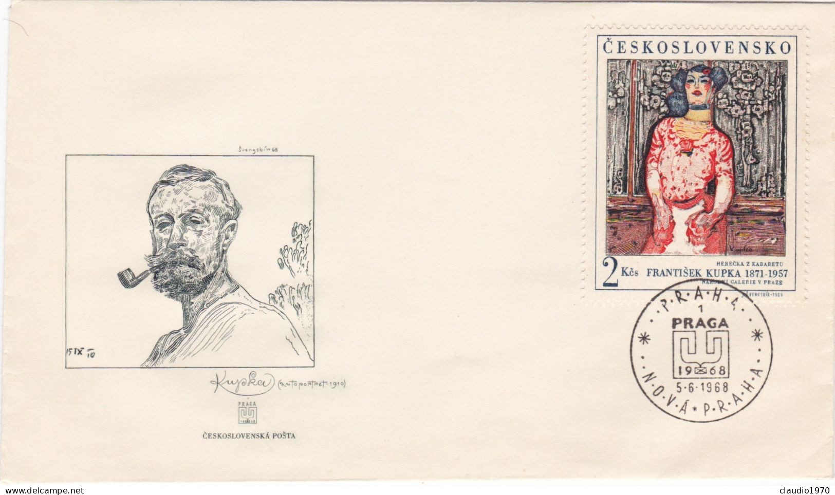 CECOSLOVACCHIA - BUSTA FDC - 1968 - FDC