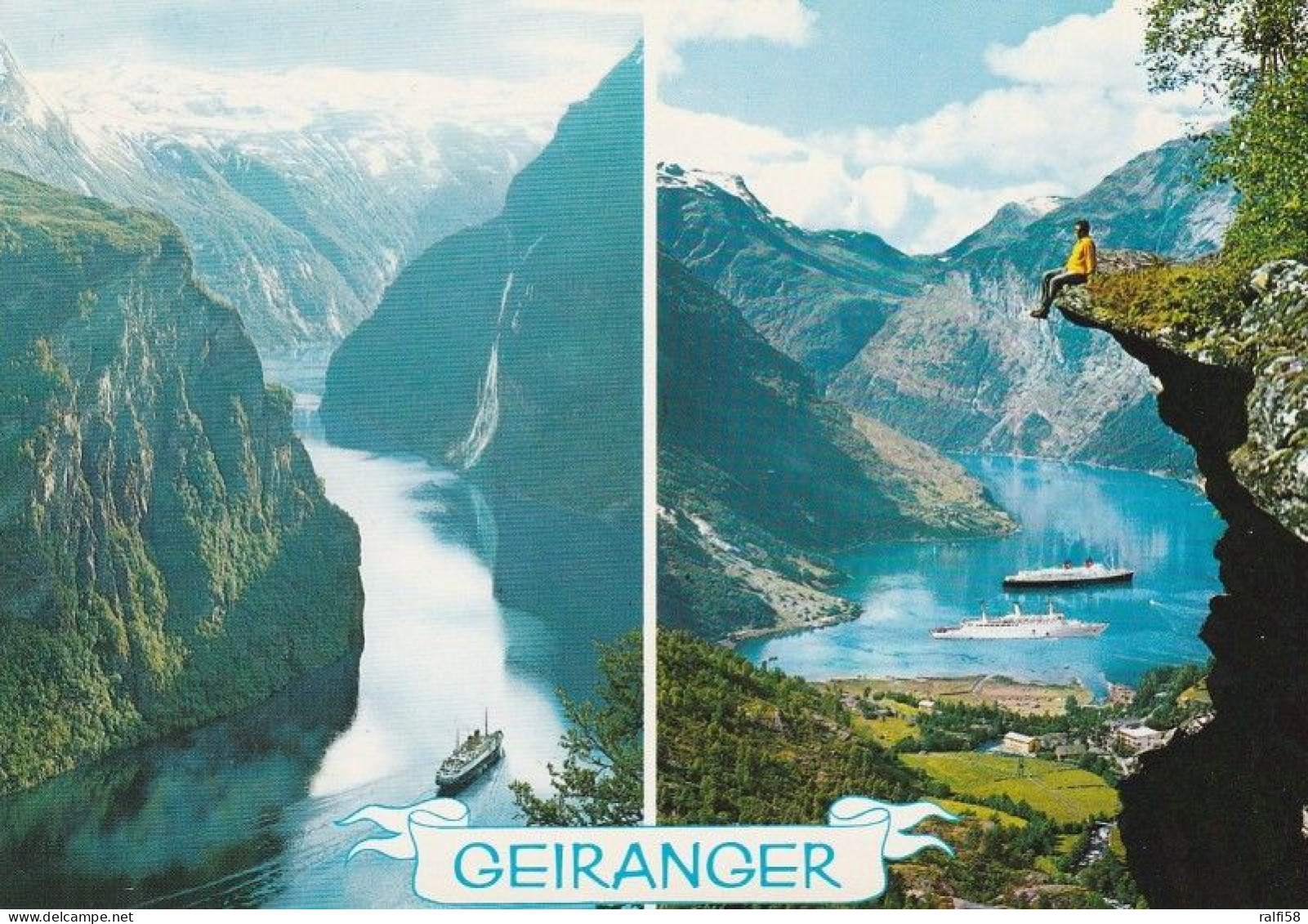 1 AK Norwegen * Geirangerfjord Mit Dem Wasserfall Die 7 Schwestern Und Dem Aussichtspunkt Flydalsjuvet Seit 2005 UNESCO - Norway