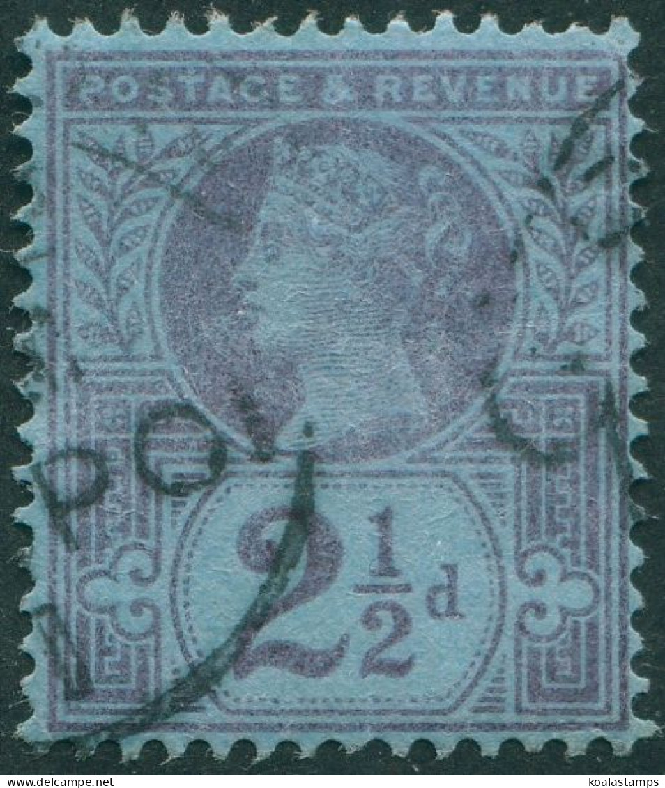 Great Britain 1887 SG201 2½d Purple/blue QV #2 FU - Otros & Sin Clasificación