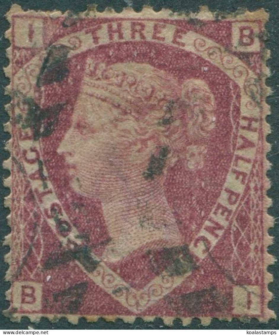 Great Britain 1870 SG52 1½d Lake-red QV IBBI FU - Other & Unclassified