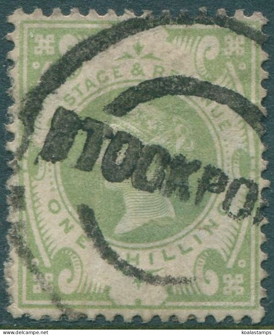 Great Britain 1887 SG211 1/- Dull Green QV #3 FU - Otros & Sin Clasificación