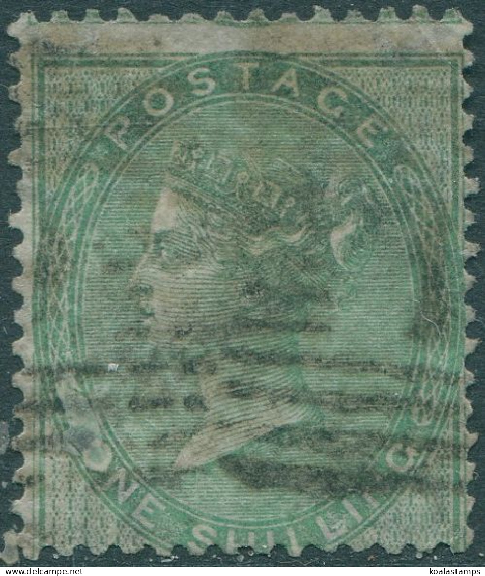 Great Britain 1870 SG72 1/- Green QV FU - Sonstige & Ohne Zuordnung