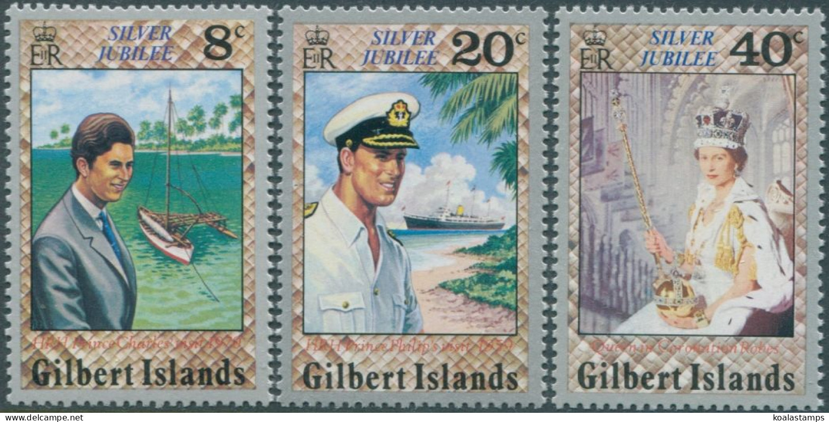 Gilbert Islands 1977 SG48-50 Silver Jubilee Set MNH - Kiribati (1979-...)