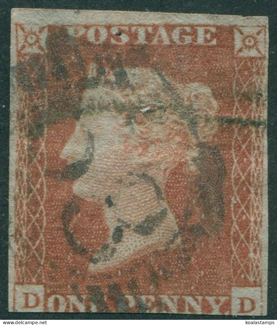 Great Britain 1841 SG8 1d Red QV Blued Paper **DD Imperf FU - Non Classificati