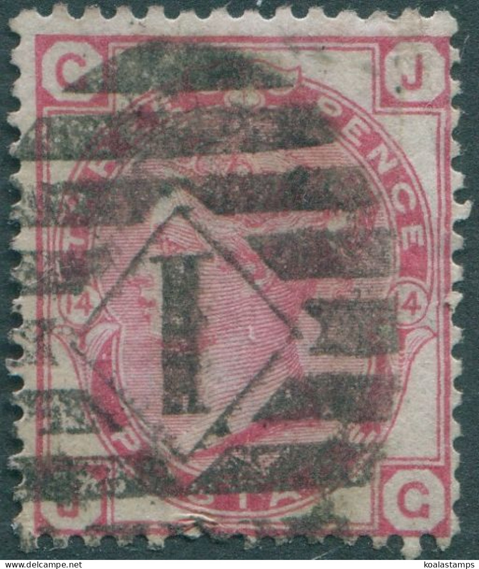 Great Britain 1873 SG143 3d Rose QV Plate 4 GJJG FU - Otros & Sin Clasificación