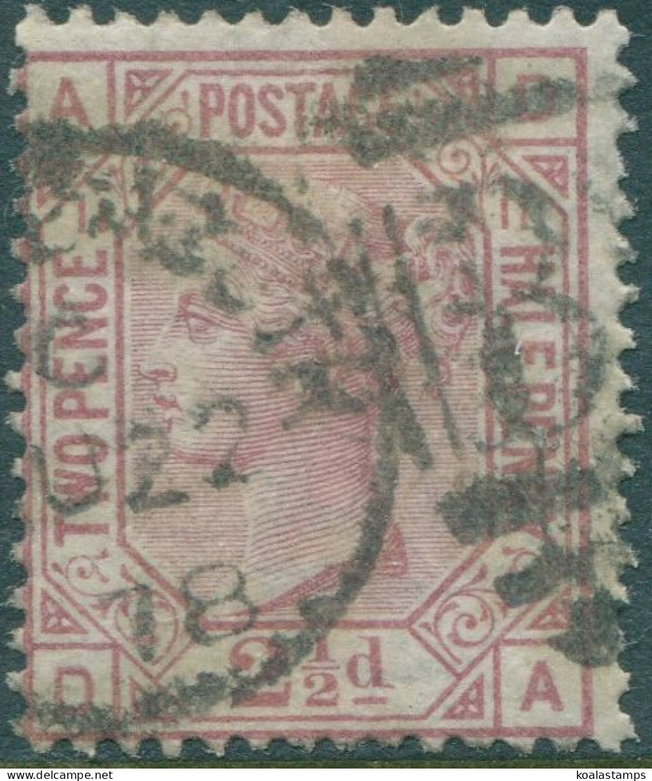 Great Britain 1873 SG141 2½d Rosy Mauve QV ADDA FU - Otros & Sin Clasificación