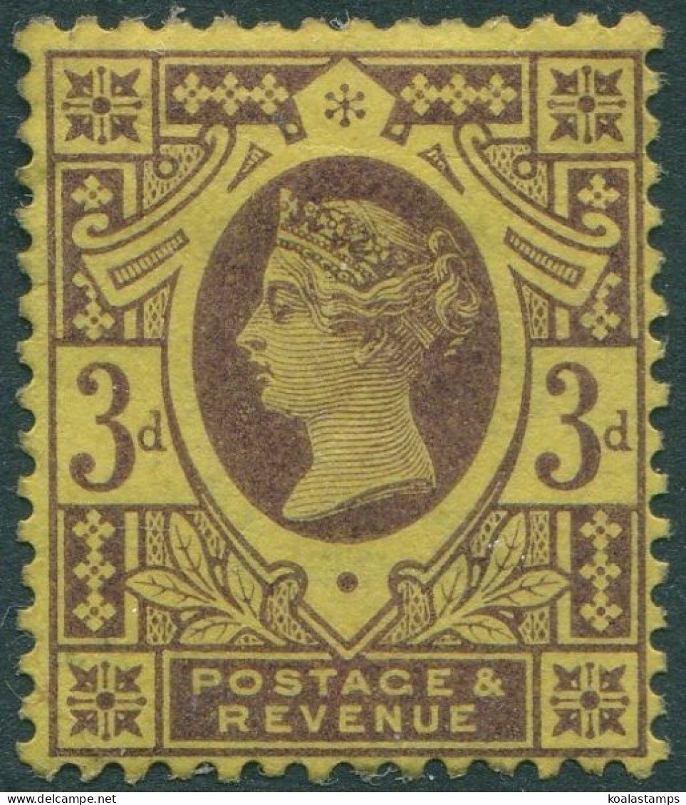 Great Britain 1887 SG202 3d Purple/yellow QV MLH - Sonstige & Ohne Zuordnung