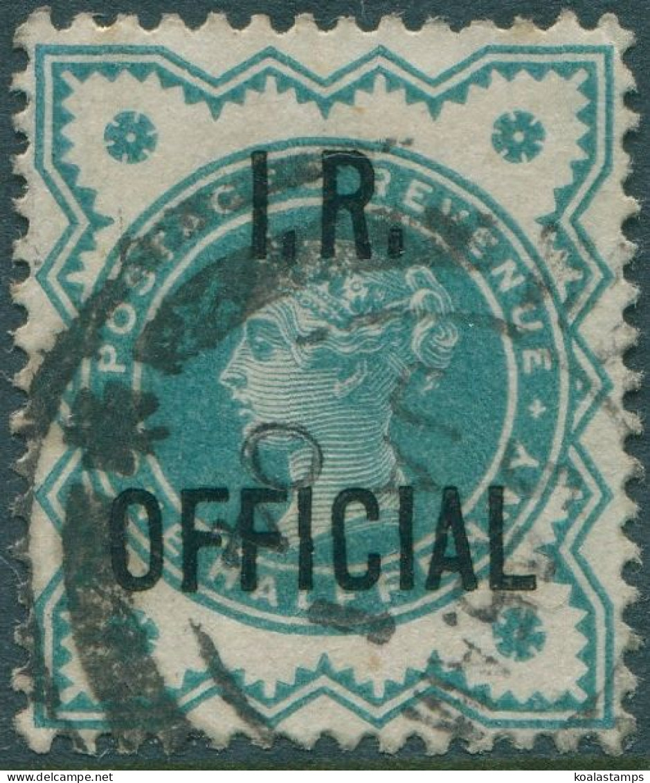 Great Britain Official 1887 SGO17 ½d Blue-green QV I.R. OFFICIAL Ovpt FU - Sonstige & Ohne Zuordnung