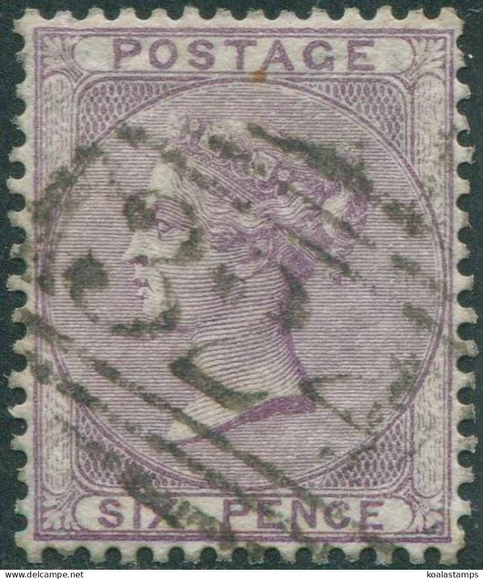 Great Britain 1870 SG70 6d Pale Lilac QV FU - Otros & Sin Clasificación