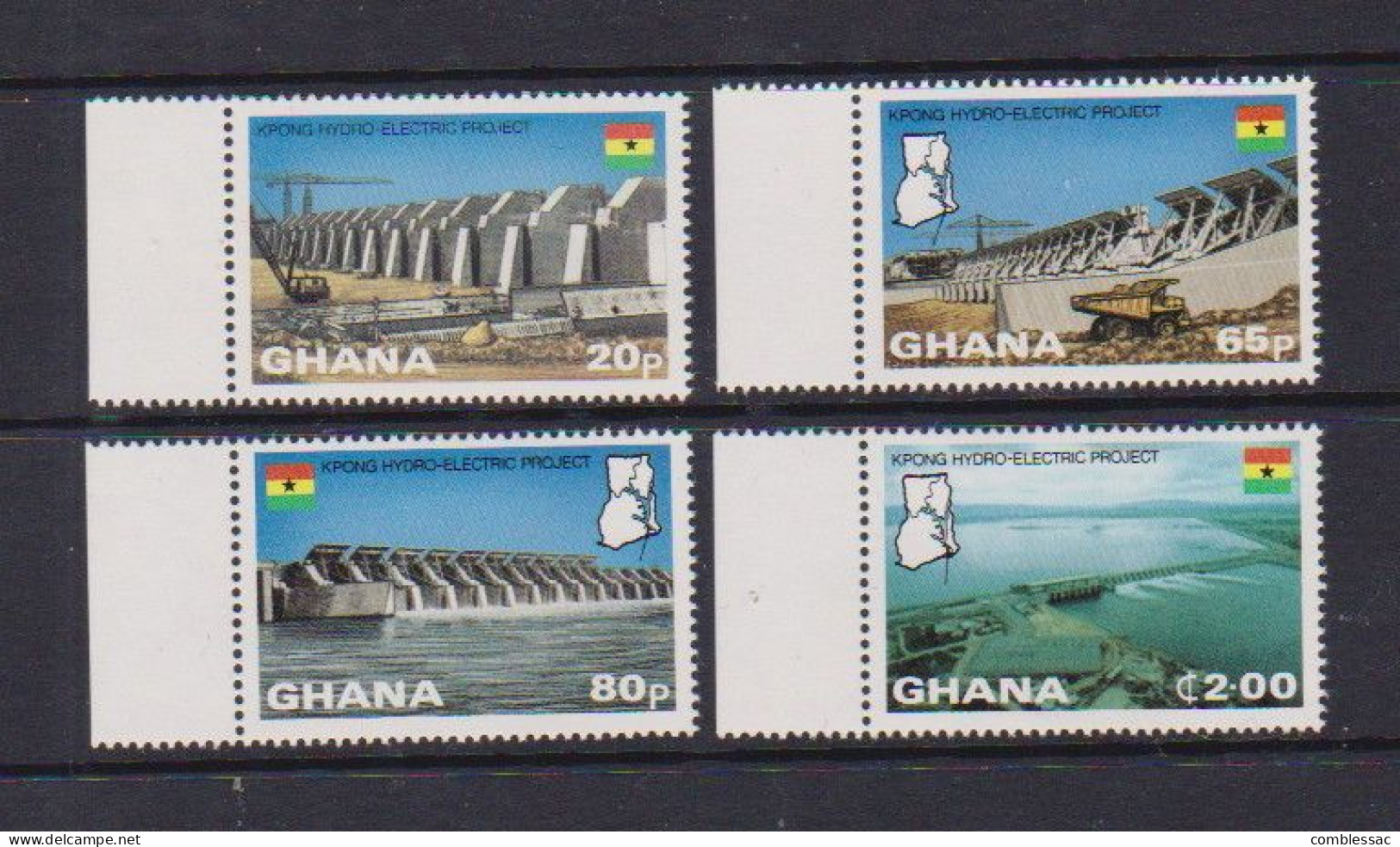 GHANA    1982      Kpong  Hydroelectric  Prpject   Set  Of  4     MNH - Ghana (1957-...)