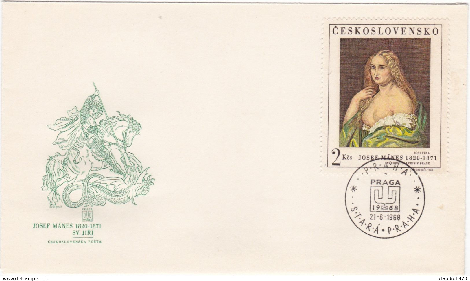 CECOSLOVACCHIA - BUSTA FDC - 1968 - FDC