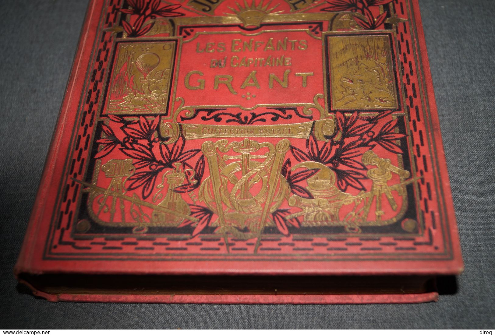 Superbe Ouvrage De Jules Verne,les Enfants Du Capitaine Grant,collection Hetzel,620 Pages,28 Cm./18,5 Cm. - 1801-1900