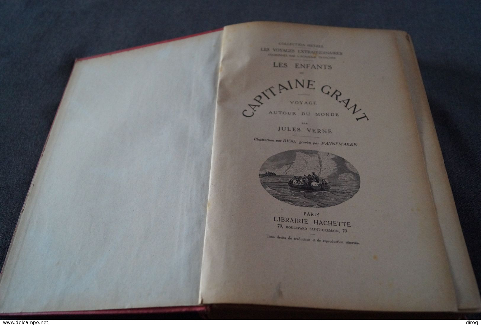Superbe Ouvrage De Jules Verne,les Enfants Du Capitaine Grant,collection Hetzel,620 Pages,28 Cm./18,5 Cm. - 1801-1900
