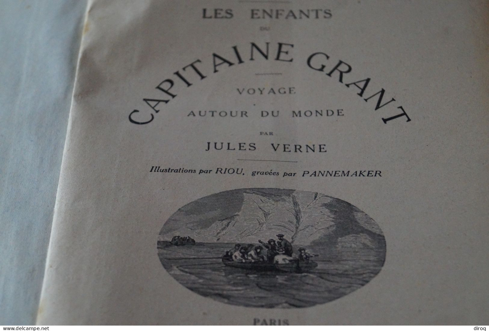 superbe ouvrage de Jules Verne,les enfants du capitaine Grant,collection Hetzel,620 pages,28 Cm./18,5 Cm.