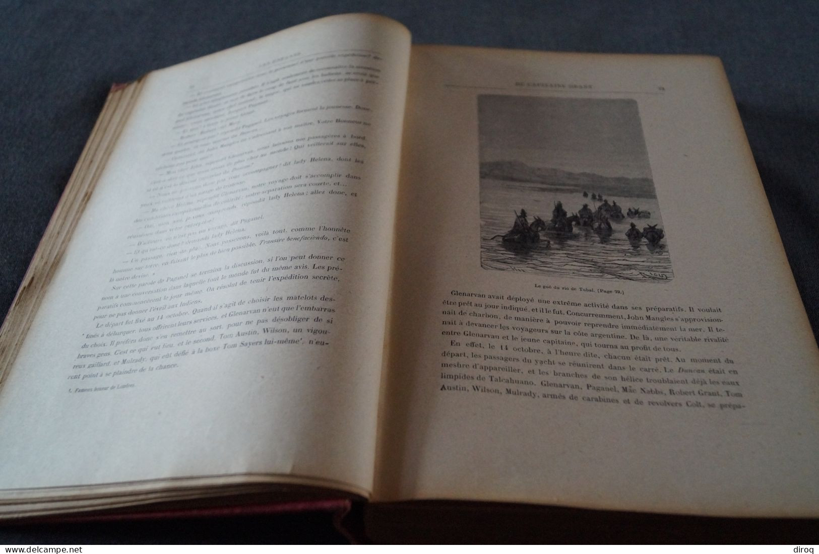 superbe ouvrage de Jules Verne,les enfants du capitaine Grant,collection Hetzel,620 pages,28 Cm./18,5 Cm.