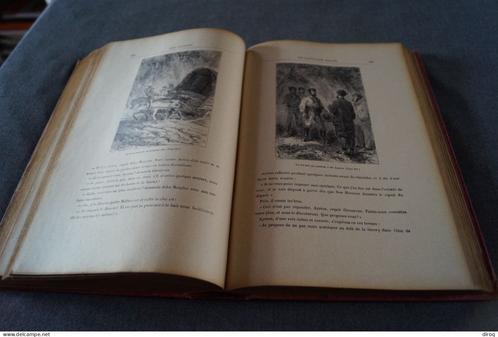 superbe ouvrage de Jules Verne,les enfants du capitaine Grant,collection Hetzel,620 pages,28 Cm./18,5 Cm.