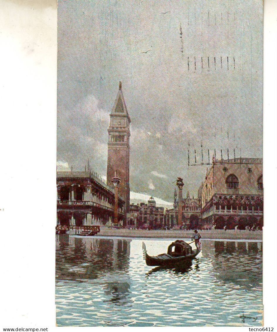 Venezia - Piazzetta S.marco Dalla Laguna - Viaggiata - Venetië (Venice)