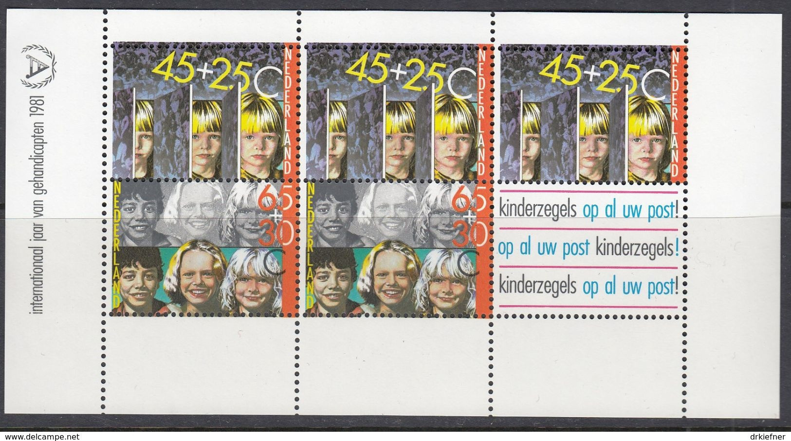 NIEDERLANDE  Block 23, Postfrisch **, Für Das Kind 1981 - Blocs