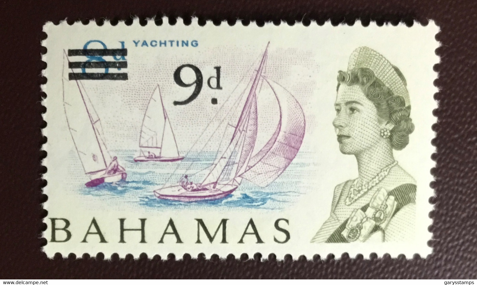 Bahamas 1965 Definitive 9d On 8d Surcharge MNH - 1963-1973 Autonomia Interna