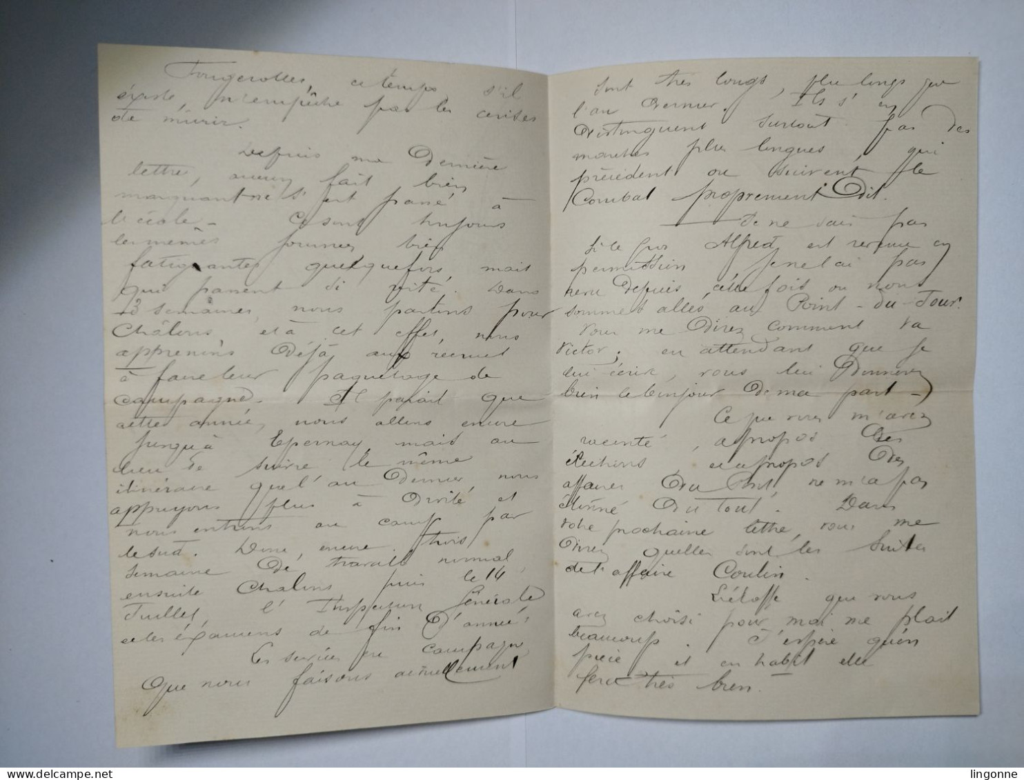 1898 SAINT CYR Premier Bataillon De France Mr RAPENNE - FOUGEROLLES (Haute-Saône 70) Affaire COULIN - Documentos