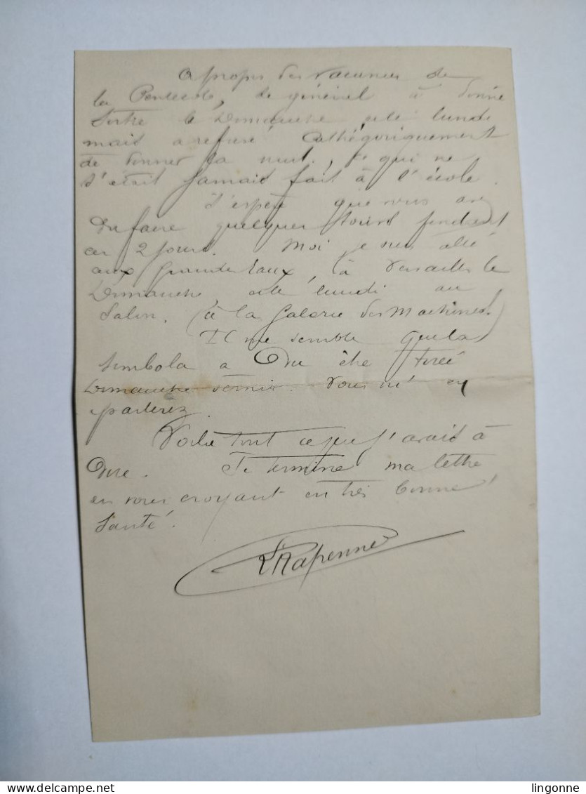 1898 SAINT CYR Premier Bataillon De France Mr RAPENNE - FOUGEROLLES (Haute-Saône 70) Affaire COULIN - Documenti