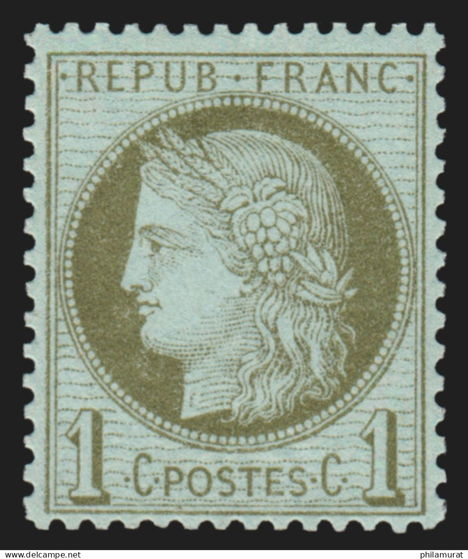 N°50, Cérès 1c Vert-olive, Neuf ** Sans Charnière - TB - 1871-1875 Ceres