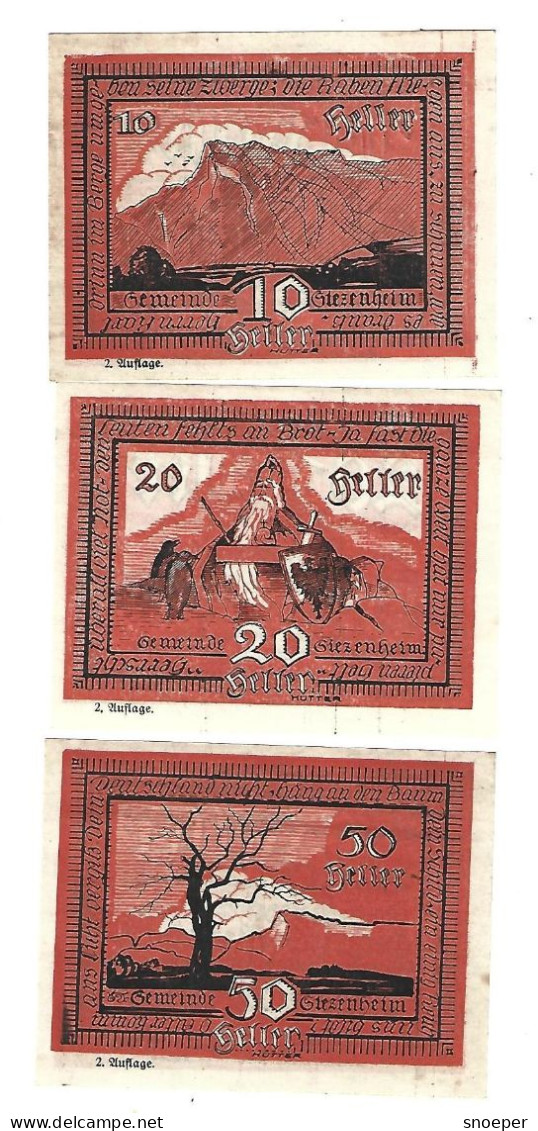 **notgeld   Austria   Siezenheim Serie Compleet  996.1b - Austria