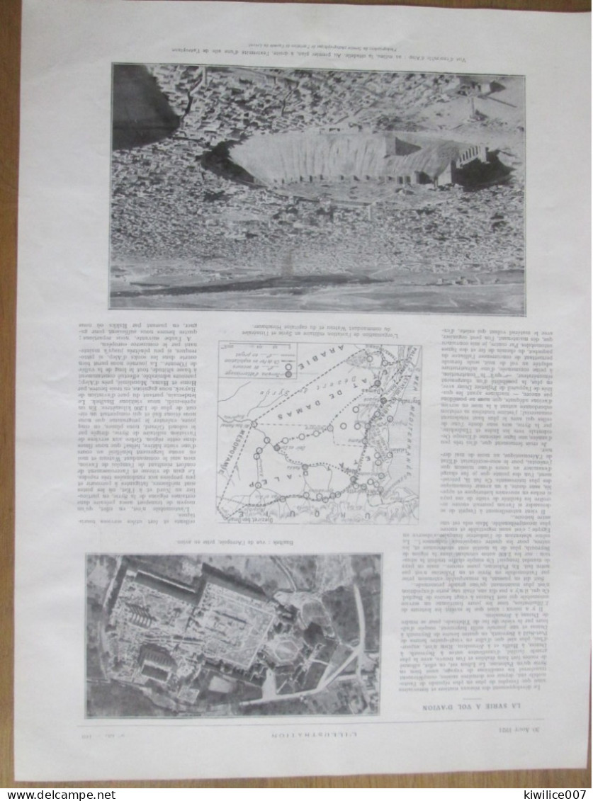 1924 La SYRIE  à Vol D Avion  BAALBEK  ALEP  Damas Rakka Euphate  Palmyre Chateau Kalat  Ibn Man - Non Classés